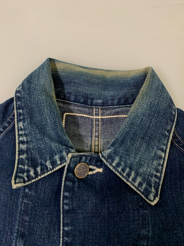 【中古品】【メンズ】 東洋エンタープライズ HEAD LIGHT 実名復刻 DENIM COVERALL ヘッド ライト デニム カバーオール アウター デニム ジャケット 145-260903-hu-33-min サイズ：表記なし 不明 カラー：インディゴ 万代Net店