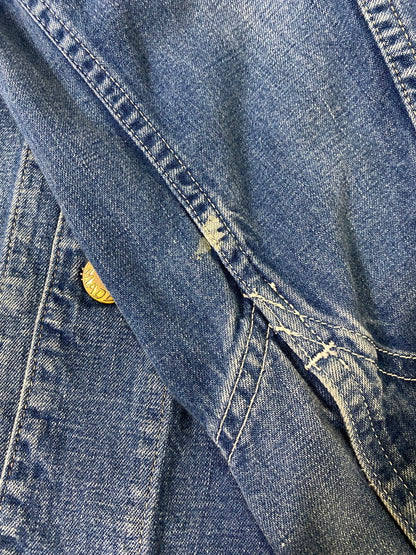 【中古品】【メンズ】 LEE リー 復刻 30S LOCO JACKET 02432 30年代 ロコ ジャケット ワークウェア カバーオール メンズ アウター ヴィンテージ デニムジャケット Gジャン 147-260904-em-07-min サイズ：40 カラー：インディゴ 万代Net店