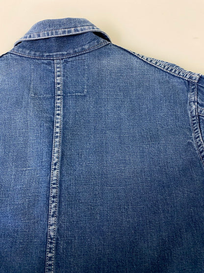 【中古品】【メンズ】 LEE リー 復刻 30S LOCO JACKET 02432 30年代 ロコ ジャケット ワークウェア カバーオール メンズ アウター ヴィンテージ デニムジャケット Gジャン 147-260904-em-07-min サイズ：40 カラー：インディゴ 万代Net店