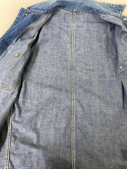 【中古品】【メンズ】 LEE リー 復刻 30S LOCO JACKET 02432 30年代 ロコ ジャケット ワークウェア カバーオール メンズ アウター ヴィンテージ デニムジャケット Gジャン 147-260904-em-07-min サイズ：40 カラー：インディゴ 万代Net店