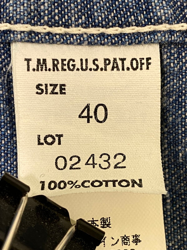 【中古品】【メンズ】 LEE リー 復刻 30S LOCO JACKET 02432 30年代 ロコ ジャケット ワークウェア カバーオール メンズ アウター ヴィンテージ デニムジャケット Gジャン 147-260904-em-07-min サイズ：40 カラー：インディゴ 万代Net店