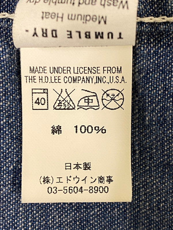 【中古品】【メンズ】 LEE リー 復刻 30S LOCO JACKET 02432 30年代 ロコ ジャケット ワークウェア カバーオール メンズ アウター ヴィンテージ デニムジャケット Gジャン 147-260904-em-07-min サイズ：40 カラー：インディゴ 万代Net店