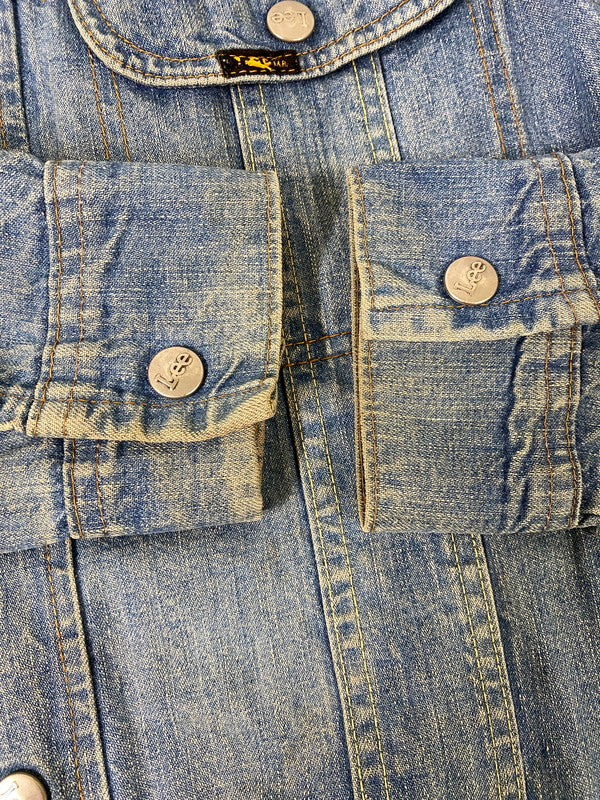 【中古品】【メンズ】 LEE リー 70S DENIM SHIRT 70年代 デニム シャツ メンズ Gジャン トップス ヴィンテージ 146-260904-em-08-min サイズ：S カラー：インディゴ 万代Net店