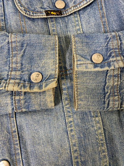 【中古品】【メンズ】 LEE リー 70S DENIM SHIRT 70年代 デニム シャツ メンズ Gジャン トップス ヴィンテージ 146-260904-em-08-min サイズ：S カラー：インディゴ 万代Net店