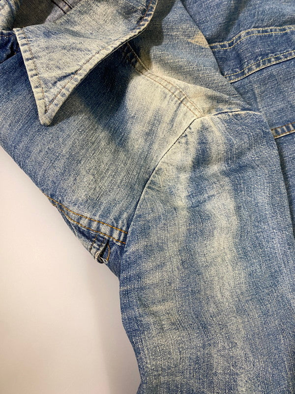 【中古品】【メンズ】 LEE リー 70S DENIM SHIRT 70年代 デニム シャツ メンズ Gジャン トップス ヴィンテージ 146-260904-em-08-min サイズ：S カラー：インディゴ 万代Net店