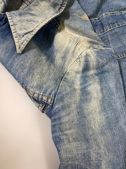 【中古品】【メンズ】 LEE リー 70S DENIM SHIRT 70年代 デニム シャツ メンズ Gジャン トップス ヴィンテージ 146-260904-em-08-min サイズ：S カラー：インディゴ 万代Net店