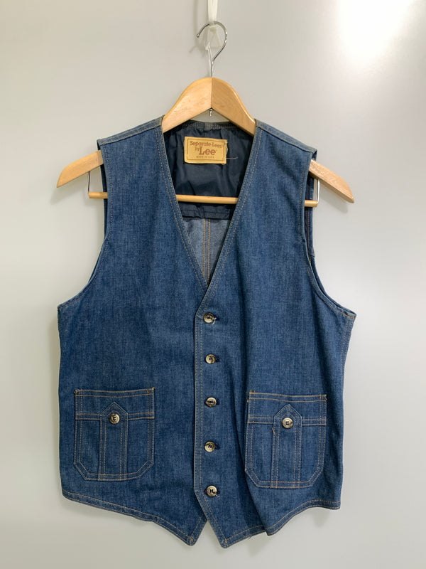 【中古品】【メンズ】 SEPARATE-LEES BY LEE セパレート リーズ バイ リー 70S DENIM VEST 70年代 デニム ベスト ヴィンテージ アウター 146-260903-hu-40-min サイズ：38R カラー：ブルーインディゴ 万代Net店