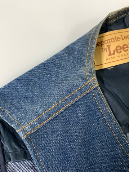 【中古品】【メンズ】 SEPARATE-LEES BY LEE セパレート リーズ バイ リー 70S DENIM VEST 70年代 デニム ベスト ヴィンテージ アウター 146-260903-hu-40-min サイズ：38R カラー：ブルーインディゴ 万代Net店