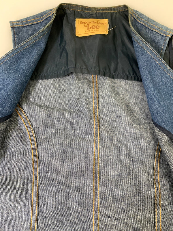 【中古品】【メンズ】 SEPARATE-LEES BY LEE セパレート リーズ バイ リー 70S DENIM VEST 70年代 デニム ベスト ヴィンテージ アウター 146-260903-hu-40-min サイズ：38R カラー：ブルーインディゴ 万代Net店