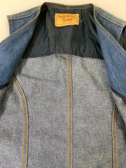 【中古品】【メンズ】 SEPARATE-LEES BY LEE セパレート リーズ バイ リー 70S DENIM VEST 70年代 デニム ベスト ヴィンテージ アウター 146-260903-hu-40-min サイズ：38R カラー：ブルーインディゴ 万代Net店