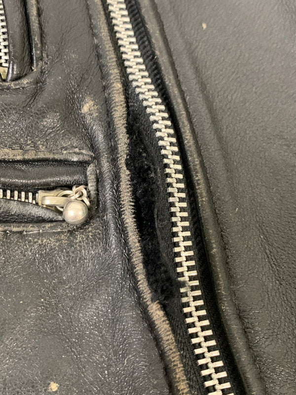 【現状渡し品】【メンズ】 USED ユーズド LEATHER DOUBLE RIDERS JACKET レザー ダブル ライダース ジャケット アウター 革ジャン 146-260903-hu-36-min サイズ：36 カラー：ブラック 万代Net店