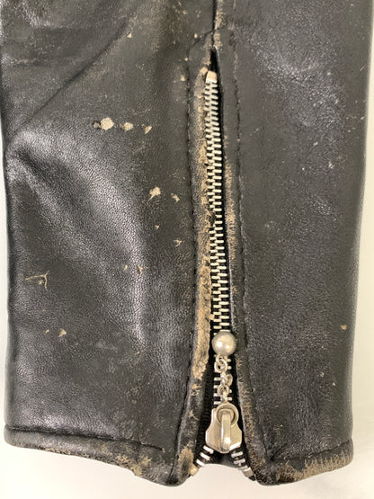 【現状渡し品】【メンズ】 USED ユーズド LEATHER DOUBLE RIDERS JACKET レザー ダブル ライダース ジャケット アウター 革ジャン 146-260903-hu-36-min サイズ：36 カラー：ブラック 万代Net店