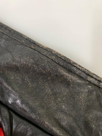 【現状渡し品】【メンズ】 USED ユーズド LEATHER DOUBLE RIDERS JACKET レザー ダブル ライダース ジャケット アウター 革ジャン 146-260903-hu-36-min サイズ：36 カラー：ブラック 万代Net店