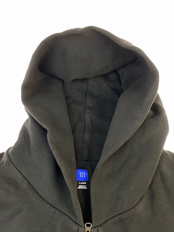 【中古品】【メンズ】 YEEZY イージー × GAP ギャップ DOUBLEFACE WIDE SILHOUETTE ZIP UP SWEAT HOODIE 537322-01-1 ダブルフェイス ワイド シルエット ジップ アップ スウェット フーディー 142-260904-em-32-min サイズ：XL カラー：ブラック 万代Net店