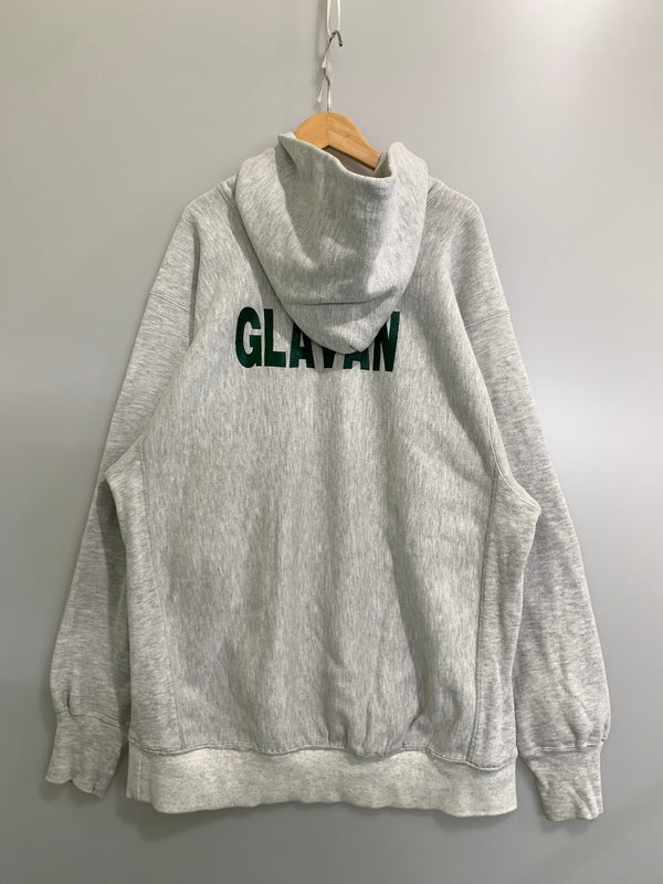 【中古品】【メンズ】 CHAMPION チャンピオン 90S 三段プリント REVERSE WEAVE HOODIE 90年代 リバースウィーブ フーディ パーカー ヴィンテージ 146-260903-hu-37-min サイズ：XXL カラー：ライトグレー 万代Net店