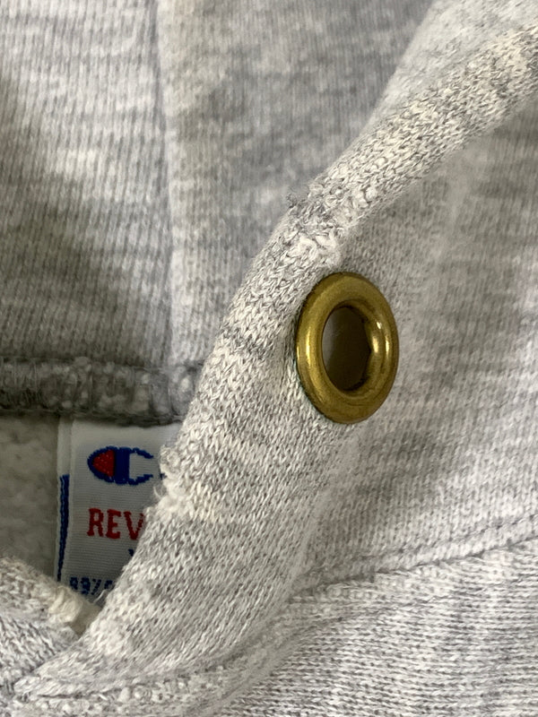 【中古品】【メンズ】 CHAMPION チャンピオン 90S 三段プリント REVERSE WEAVE HOODIE 90年代 リバースウィーブ フーディ パーカー ヴィンテージ 146-260903-hu-37-min サイズ：XXL カラー：ライトグレー 万代Net店