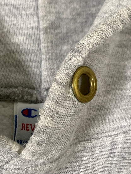 【中古品】【メンズ】 CHAMPION チャンピオン 90S 三段プリント REVERSE WEAVE HOODIE 90年代 リバースウィーブ フーディ パーカー ヴィンテージ 146-260903-hu-37-min サイズ：XXL カラー：ライトグレー 万代Net店
