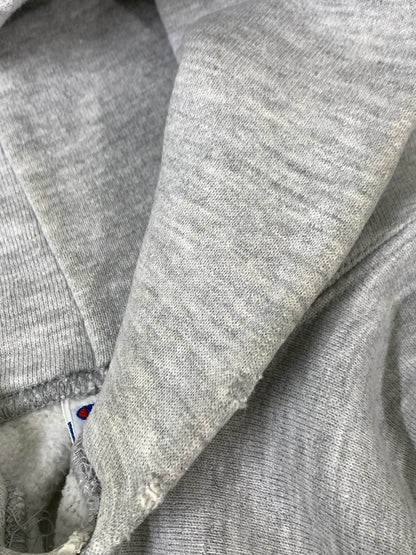 【中古品】【メンズ】 CHAMPION チャンピオン 90S 三段プリント REVERSE WEAVE HOODIE 90年代 リバースウィーブ フーディ パーカー ヴィンテージ 146-260903-hu-37-min サイズ：XXL カラー：ライトグレー 万代Net店