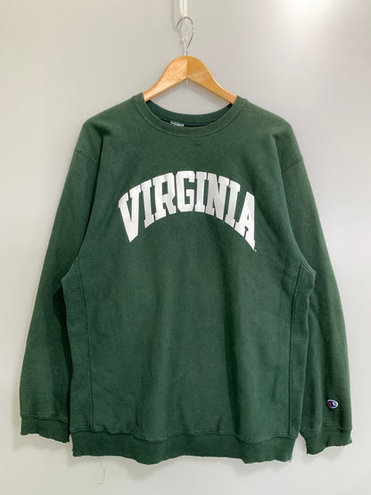【中古品】【メンズ】 CHAMPION チャンピオン 90S VIRGINIA REVERSEWEAVE SWEATSHIRT 90年代 ヴァージニア リバースウィーブ スウェットシャツ トップス ヴィンテージ 146-260903-hu-34-min サイズ：タグ破損のため不明 カラー：グリーン 万代Net店