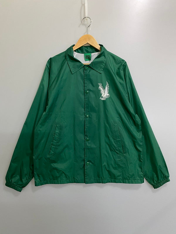 【中古品】【メンズ】 ANTI HERO アンタイヒーロー NYLON COACH JACKET 3100 ナイロン コーチ ジャケット メンズ アウター 142-260904-em-06-min サイズ：M カラー：グリーン 万代Net店