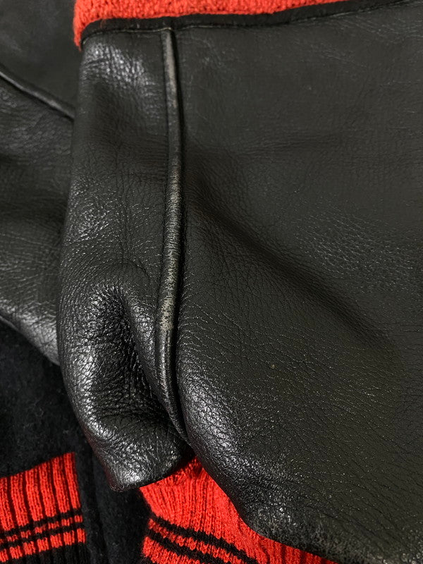 【中古品】【メンズ】 HOUSTON ヒューストン STADIUM JACKET スタジアム ジャケット アワードジャケット スタジャン メンズ アウター 145-260904-em-01-min サイズ：L カラー：ブラック 万代Net店