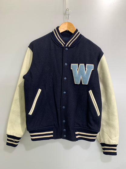 【現状渡し品】【メンズ】 WAY OUT ウェイアウト STADIUM JACKET スタジアムジャケット メンズ アウター スタジャン 146-260908-KS-13-min サイズ：M カラー：ネイビー/ホワイト 万代Net店