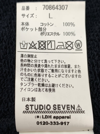 【中古品】【メンズ】 STUDIO SEVEN スタジオ セブン SWEATSHIRT スウェットシャツ トレーナー メンズ トップス 長袖 142-260904-em-64-min サイズ：L カラー：ブラック 万代Net店