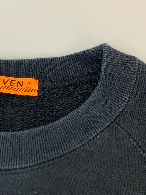 【中古品】【メンズ】 STUDIO SEVEN スタジオ セブン SWEATSHIRT スウェットシャツ トレーナー メンズ トップス 長袖 142-260904-em-64-min サイズ：L カラー：ブラック 万代Net店