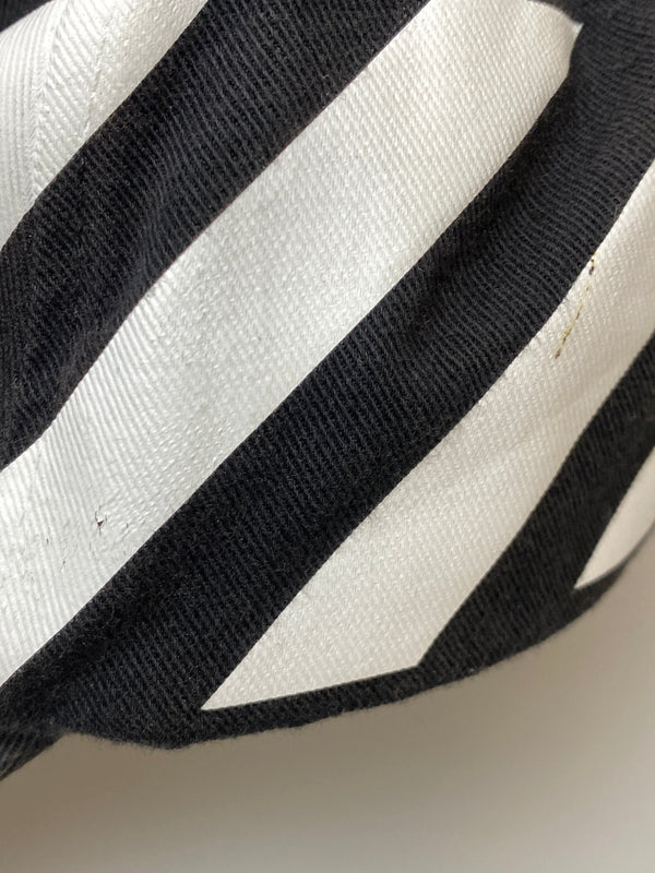 【中古品】【メンズ】 OFF-WHITE オフホワイト 19AW DIAG BASEBALL CAP ベースボールキャップ 帽子 185-260909-yn-23-min サイズ：O/S カラー：ブラック 万代Net店