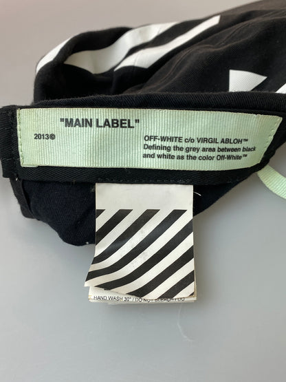【中古品】【メンズ】 OFF-WHITE オフホワイト 19AW DIAG BASEBALL CAP ベースボールキャップ 帽子 185-260909-yn-23-min サイズ：O/S カラー：ブラック 万代Net店