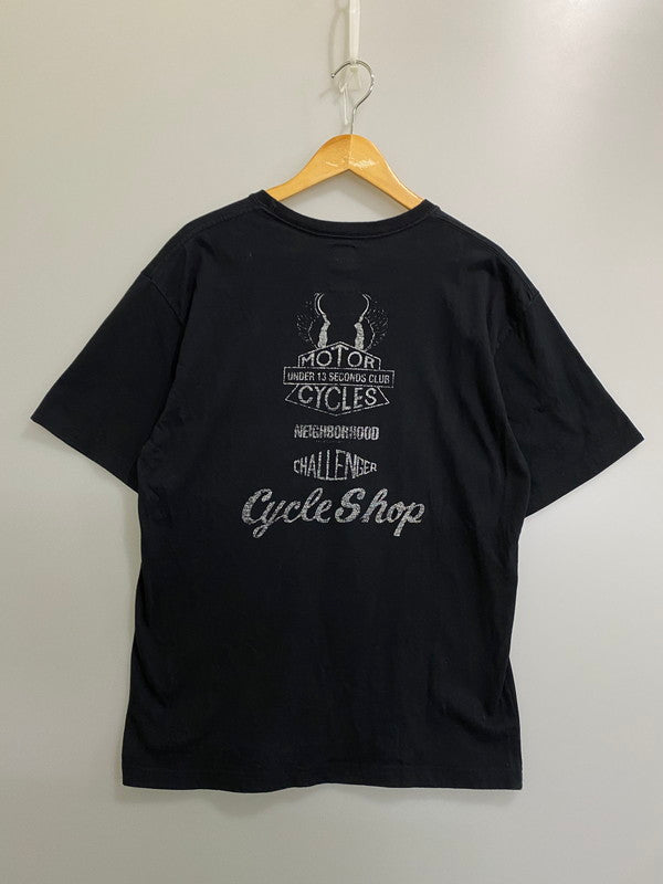 【中古品】【メンズ】 NEIGHBORHOOD ネイバーフッド × CHALLENGER チャレンジャー SCULL S/S TEE スカル ショートスリーブ メンズ 半袖 Tシャツ トップス 142-260904-em-13-min サイズ：L カラー：ブラック 万代Net店