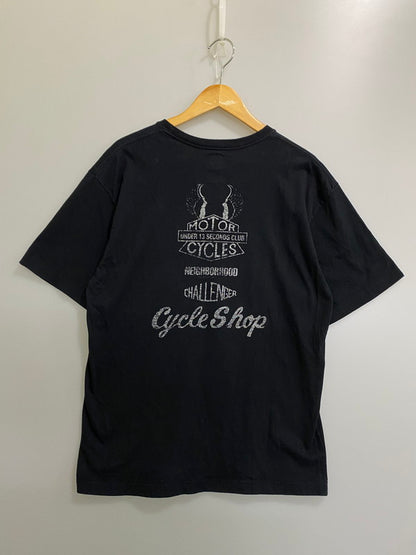 【中古品】【メンズ】 NEIGHBORHOOD ネイバーフッド × CHALLENGER チャレンジャー SCULL S/S TEE スカル ショートスリーブ メンズ 半袖 Tシャツ トップス 142-260904-em-13-min サイズ：L カラー：ブラック 万代Net店