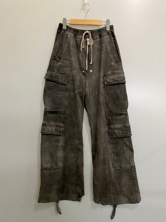 【現状渡し品】【メンズ】 RICK OWENS DRKSHDW リックオーエンス ダークシャドウ DOUBLE CARGO JUMBO BELAS DRO1C4338-SDK ダブルカーゴ ジャンボ ベラ デニムパンツ ボトムス 152-260909-jt-22-min サイズ：IT 48 カラー：グレー 万代Net店