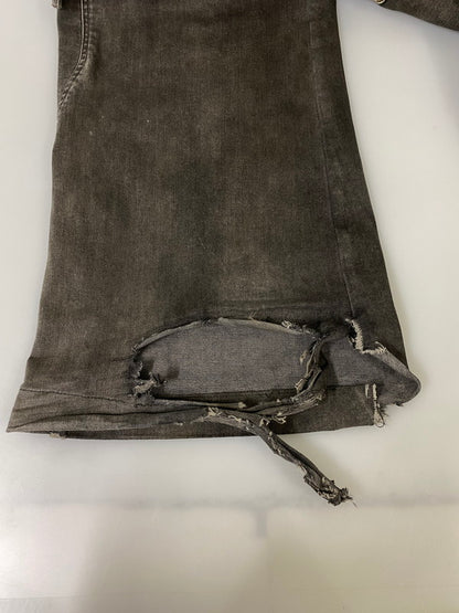 【現状渡し品】【メンズ】 RICK OWENS DRKSHDW リックオーエンス ダークシャドウ DOUBLE CARGO JUMBO BELAS DRO1C4338-SDK ダブルカーゴ ジャンボ ベラ デニムパンツ ボトムス 152-260909-jt-22-min サイズ：IT 48 カラー：グレー 万代Net店