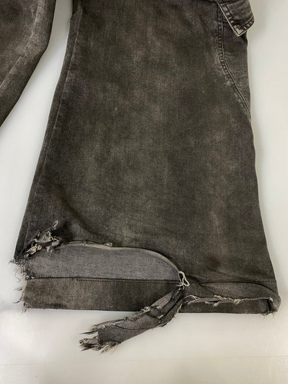 【現状渡し品】【メンズ】 RICK OWENS DRKSHDW リックオーエンス ダークシャドウ DOUBLE CARGO JUMBO BELAS DRO1C4338-SDK ダブルカーゴ ジャンボ ベラ デニムパンツ ボトムス 152-260909-jt-22-min サイズ：IT 48 カラー：グレー 万代Net店