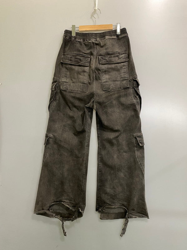【現状渡し品】【メンズ】 RICK OWENS DRKSHDW リックオーエンス ダークシャドウ DOUBLE CARGO JUMBO BELAS DRO1C4338-SDK ダブルカーゴ ジャンボ ベラ デニムパンツ ボトムス 152-260909-jt-22-min サイズ：IT 48 カラー：グレー 万代Net店