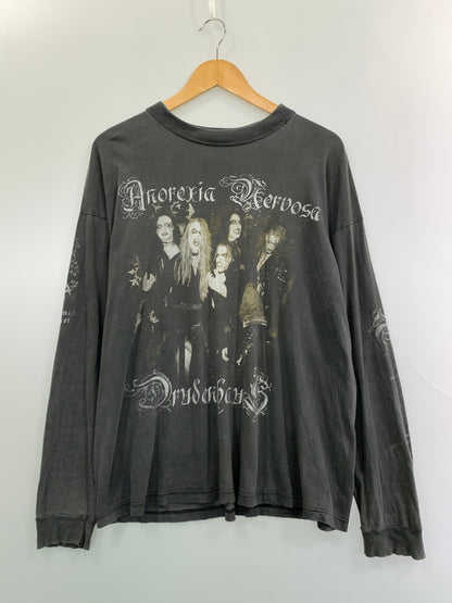 【現状渡し品】【メンズ】 ANOREXIA NERVOSA DRUDENHAUS アノレクシア ネルヴォサ ドルーデンハウス PRINT LS TEE プリント 長袖Tシャツ ロングスリーブ メタルバンド 146-260904-em-57-min サイズ：XL カラー：グレー 万代Net店