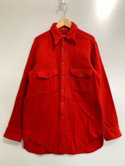 【現状渡し品】【メンズ】 WOOLRICH ウールリッチ 50'S CPO WOOL SHIRT 1950年代 ウールシャツ メンズ トップス 長袖シャツ 146-260908-KS-20-min サイズ：15 カラー：レッド 万代Net店