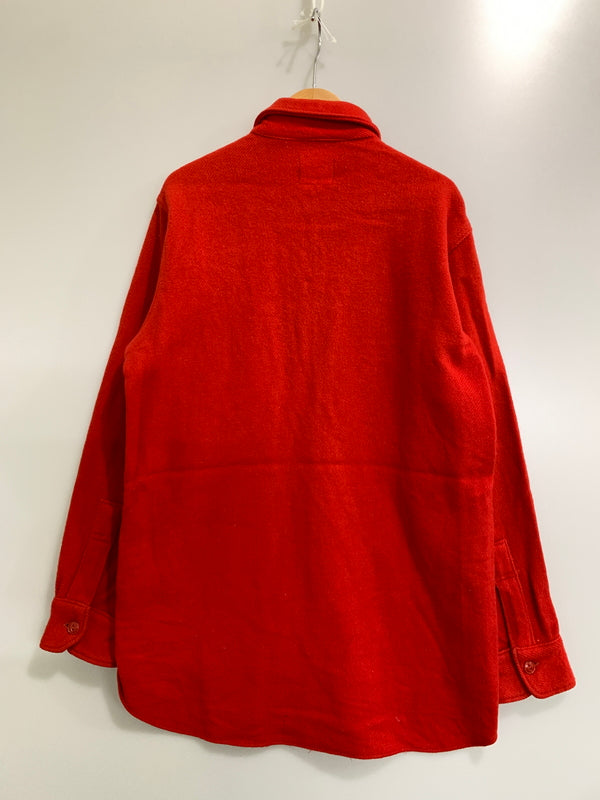 【現状渡し品】【メンズ】 WOOLRICH ウールリッチ 50'S CPO WOOL SHIRT 1950年代 ウールシャツ メンズ トップス 長袖シャツ 146-260908-KS-20-min サイズ：15 カラー：レッド 万代Net店