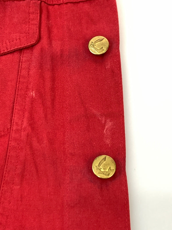 【中古品】【メンズ】 VIVIENNE WESTWOOD ANGLOMANIA ヴィヴィアンウエストウッド アングロマニア TRUCKER SHIRT トラッカー シャツ トップス 141-260909-jt-08-min サイズ：46 カラー：レッド 万代Net店