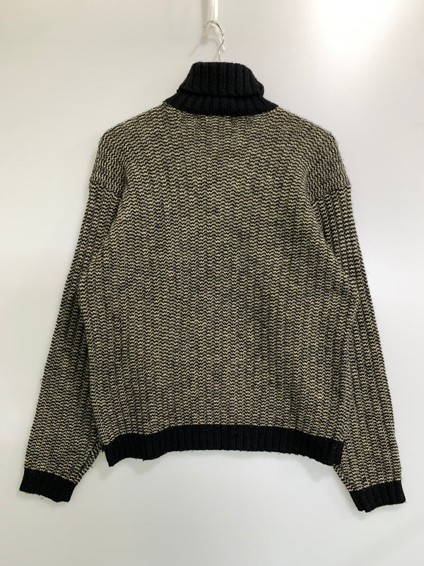 【中古品】【メンズ】 RRL ダブルアールエル 90'S三つ星 タートルネックセーター メンズ トップス セーター 145-260908-KS-05-min サイズ：M カラー：ブラック/オートミール 万代Net店