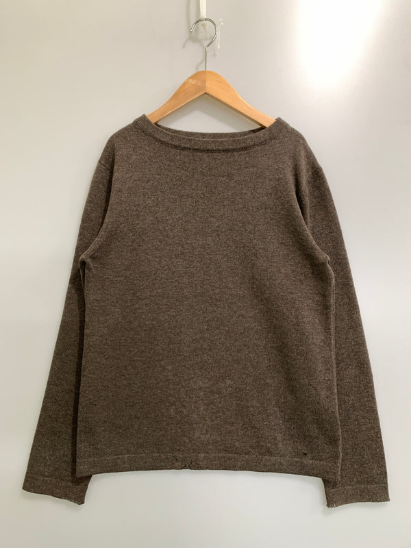 【現状渡し品】【メンズ】 MAISON MARTIN MARGIELA メゾン マルタン マルジェラ ここのえタグ CREWNECK SWEATER クルーネック セーター メンズ トップス 141-260908-KS-06-min サイズ：S カラー：ブラウン 万代Net店