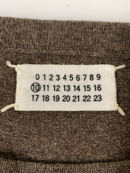 【現状渡し品】【メンズ】 MAISON MARTIN MARGIELA メゾン マルタン マルジェラ ここのえタグ CREWNECK SWEATER クルーネック セーター メンズ トップス 141-260908-KS-06-min サイズ：S カラー：ブラウン 万代Net店