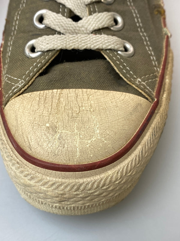 【現状渡し品】【メンズ】 CONVERSE コンバース 90's ALLSTAR LOW 90年代 オールスター ロー 日本製 スニーカー 靴 163-260909-yn-16-min サイズ：9 カラー：オリーブブラウン 万代Net店