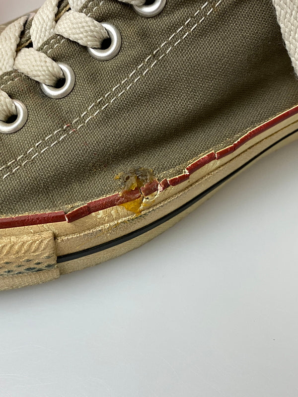 【現状渡し品】【メンズ】 CONVERSE コンバース 90's ALLSTAR LOW 90年代 オールスター ロー 日本製 スニーカー 靴 163-260909-yn-16-min サイズ：9 カラー：オリーブブラウン 万代Net店