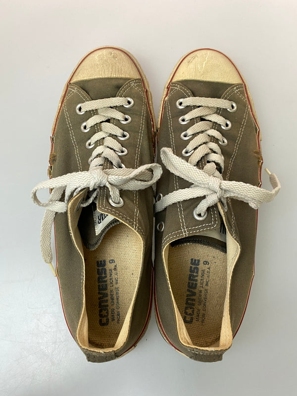 【現状渡し品】【メンズ】 CONVERSE コンバース 90's ALLSTAR LOW 90年代 オールスター ロー 日本製 スニーカー 靴 163-260909-yn-16-min サイズ：9 カラー：オリーブブラウン 万代Net店