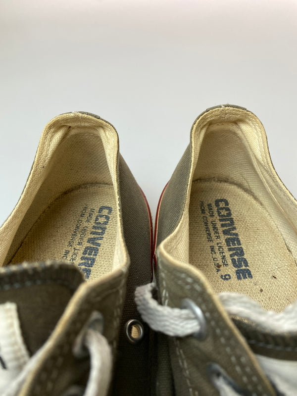 【現状渡し品】【メンズ】 CONVERSE コンバース 90's ALLSTAR LOW 90年代 オールスター ロー 日本製 スニーカー 靴 163-260909-yn-16-min サイズ：9 カラー：オリーブブラウン 万代Net店