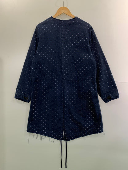 【中古品】【メンズ】 UNDERCOVER アンダーカバー ノーカラージャケット PAPERDOLL期 水玉 ドット模様 襟無し メンズ アウター 140-260904-em-56-min サイズ：M カラー：ネイビー（ドット） 万代Net店