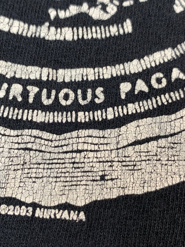 【現状渡し品】【メンズ】 NIRVANA ニルヴァーナ VESTIBULE SS TEE ヴェスティビュール ショートスリーブ Tシャツ メンズ トップス 半袖Tシャツ 146-260904-em-53-min カラー：ブラック 万代Net店