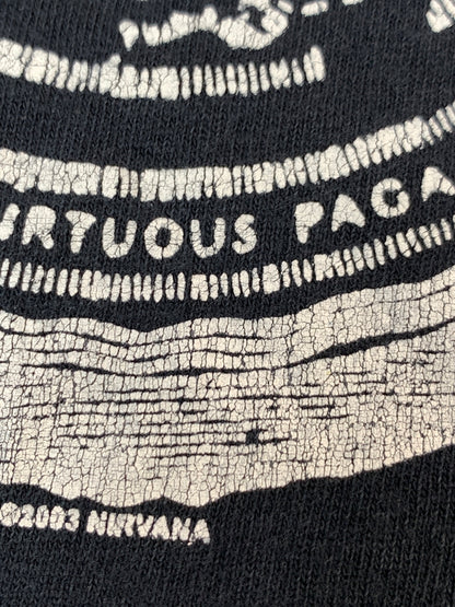 【現状渡し品】【メンズ】 NIRVANA ニルヴァーナ VESTIBULE SS TEE ヴェスティビュール ショートスリーブ Tシャツ メンズ トップス 半袖Tシャツ 146-260904-em-53-min カラー：ブラック 万代Net店